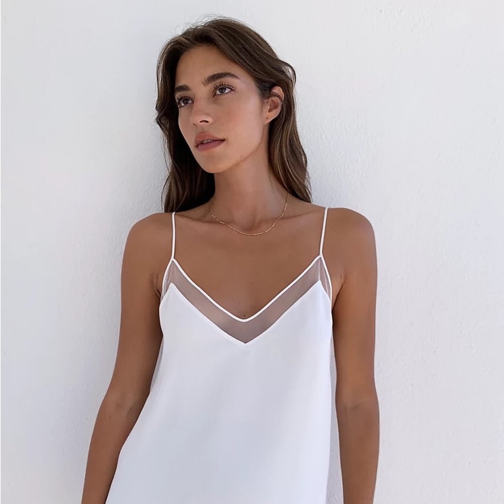 Aritzia Babaton Galen Tank Camisole White, Size XS